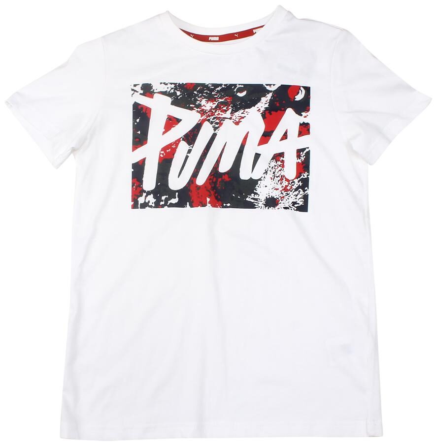 

Puma Boy Cotton Printed T-shirt - White