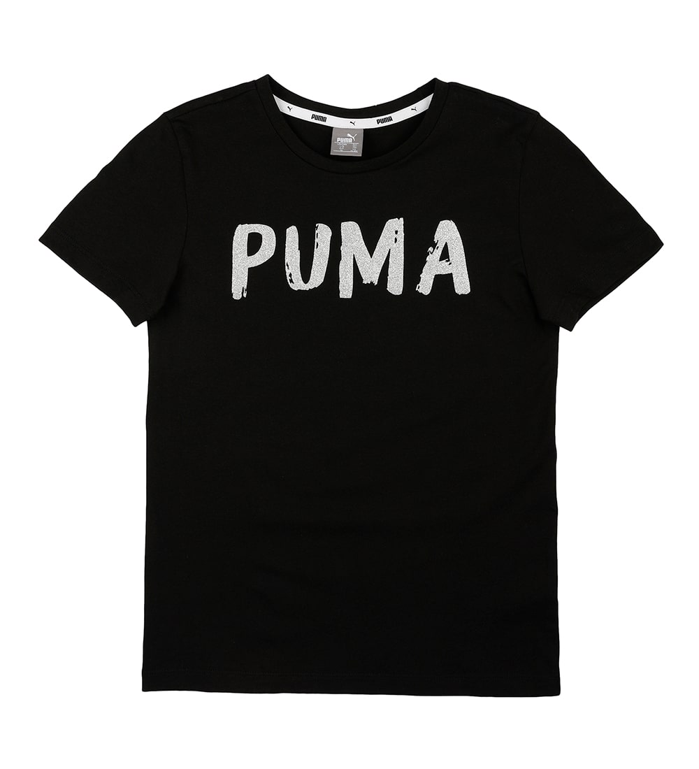 

Puma Girl Cotton Printed T shirt - Black
