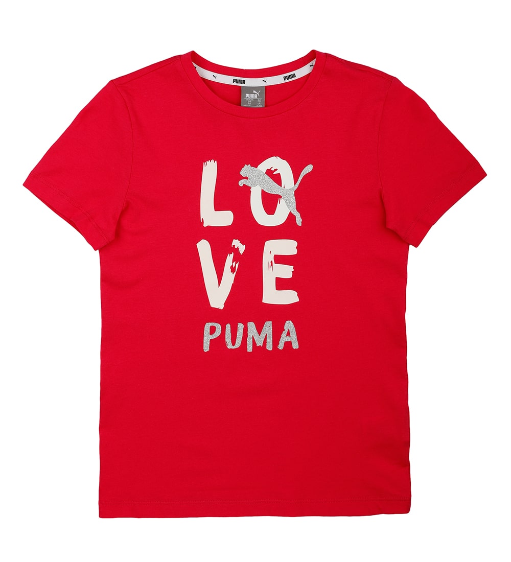 

Puma Girl Cotton Printed T shirt - Pink