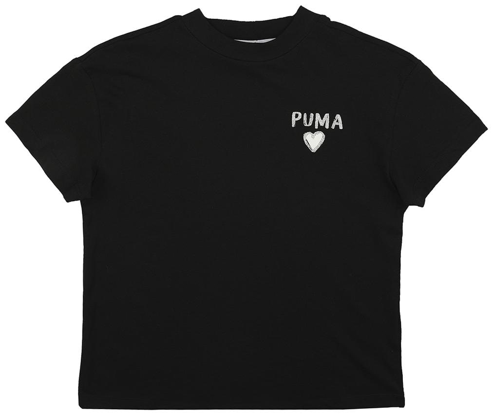 

Puma Girl Cotton Printed T shirt - Black