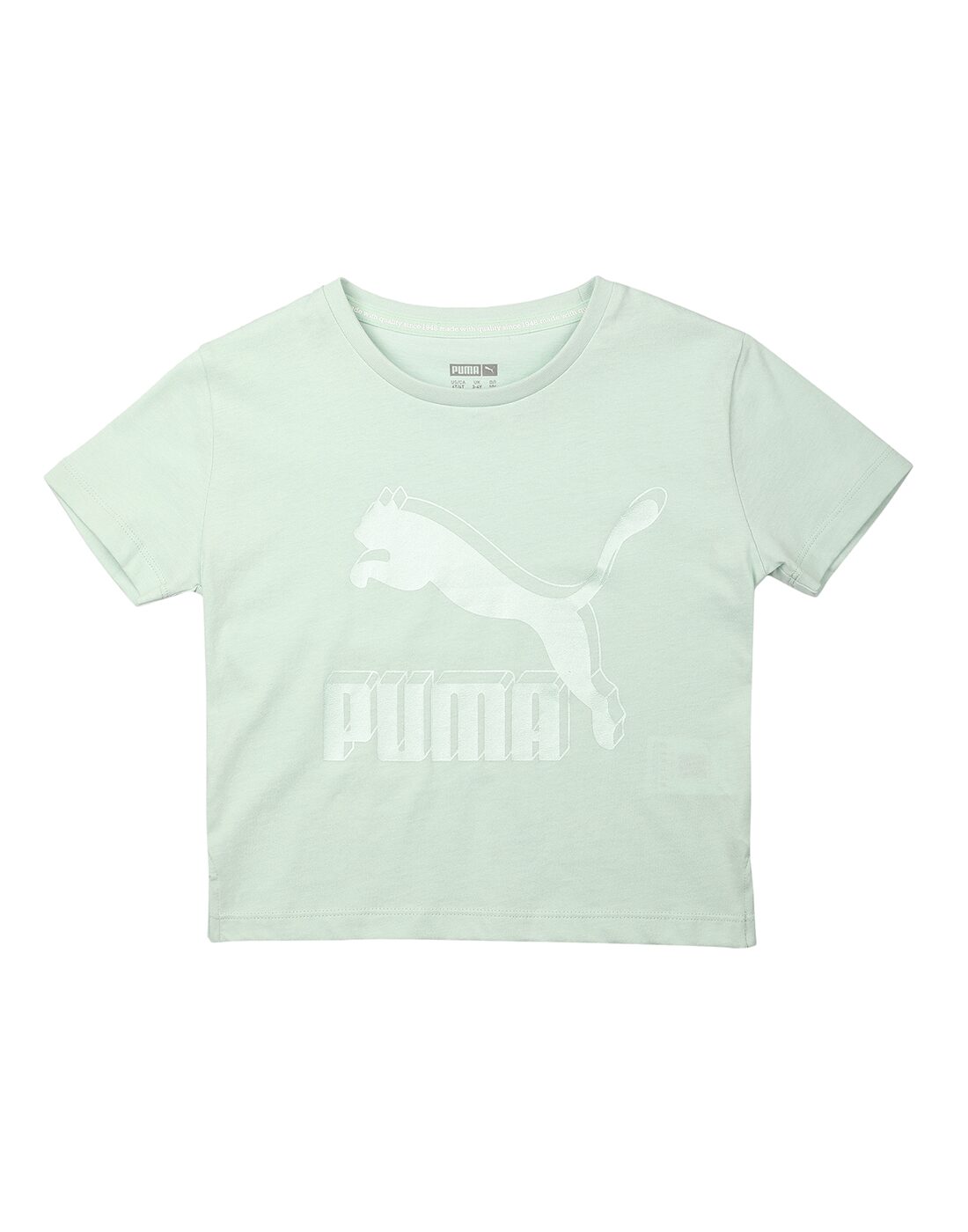 

Puma Girl Cotton Printed T shirt - Green