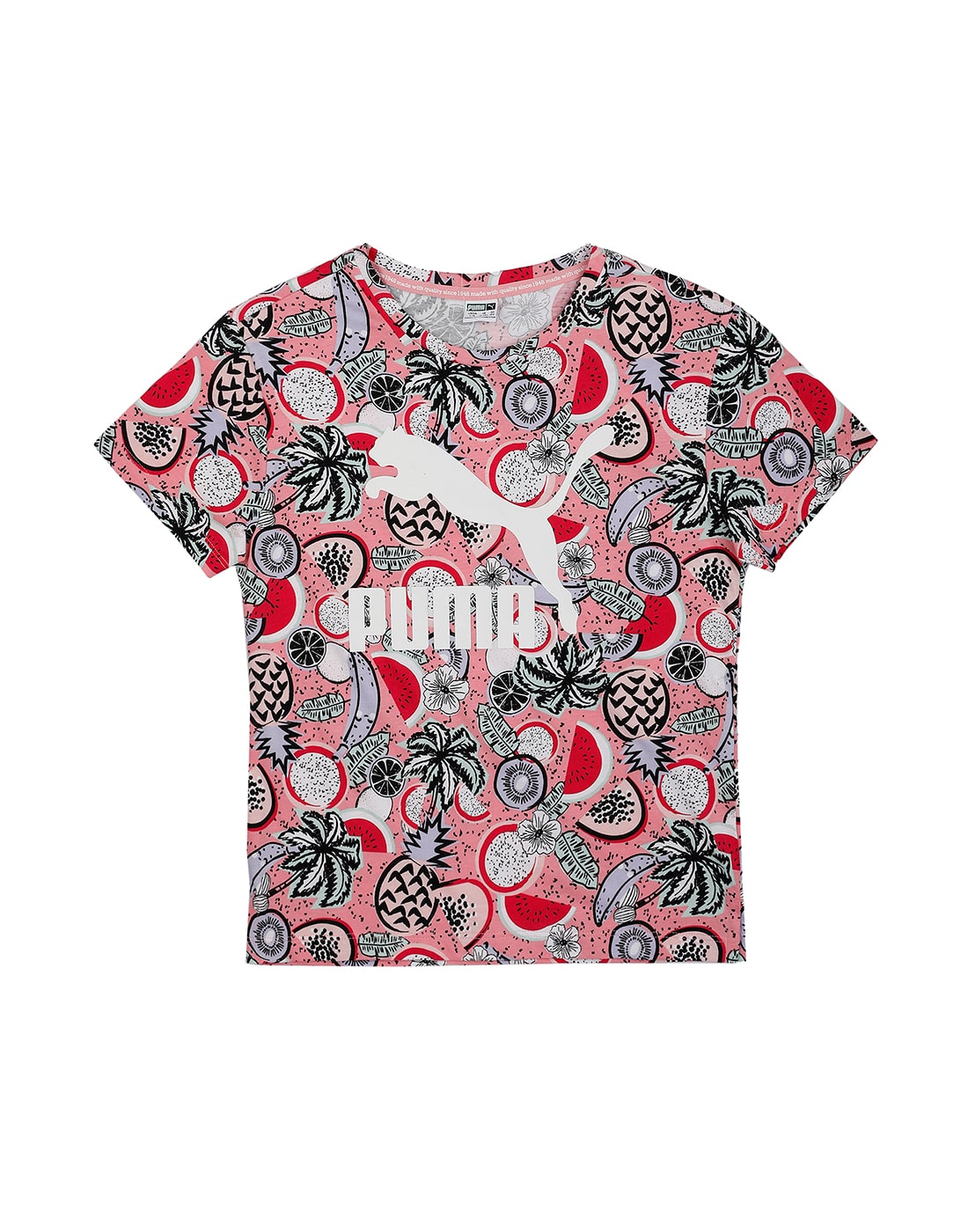 

Puma Girl Cotton Printed T shirt - Pink