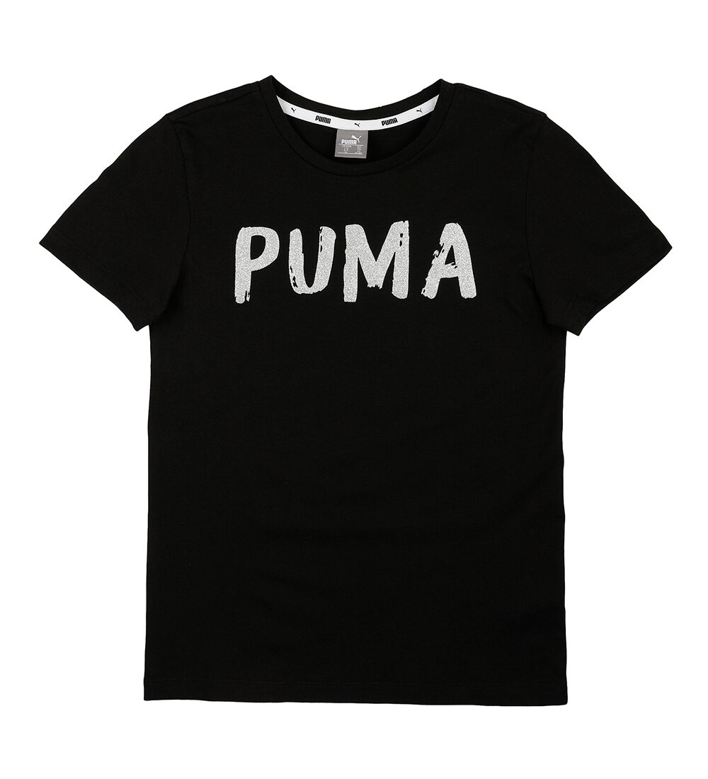 

Puma Girl Cotton Printed T shirt - Black