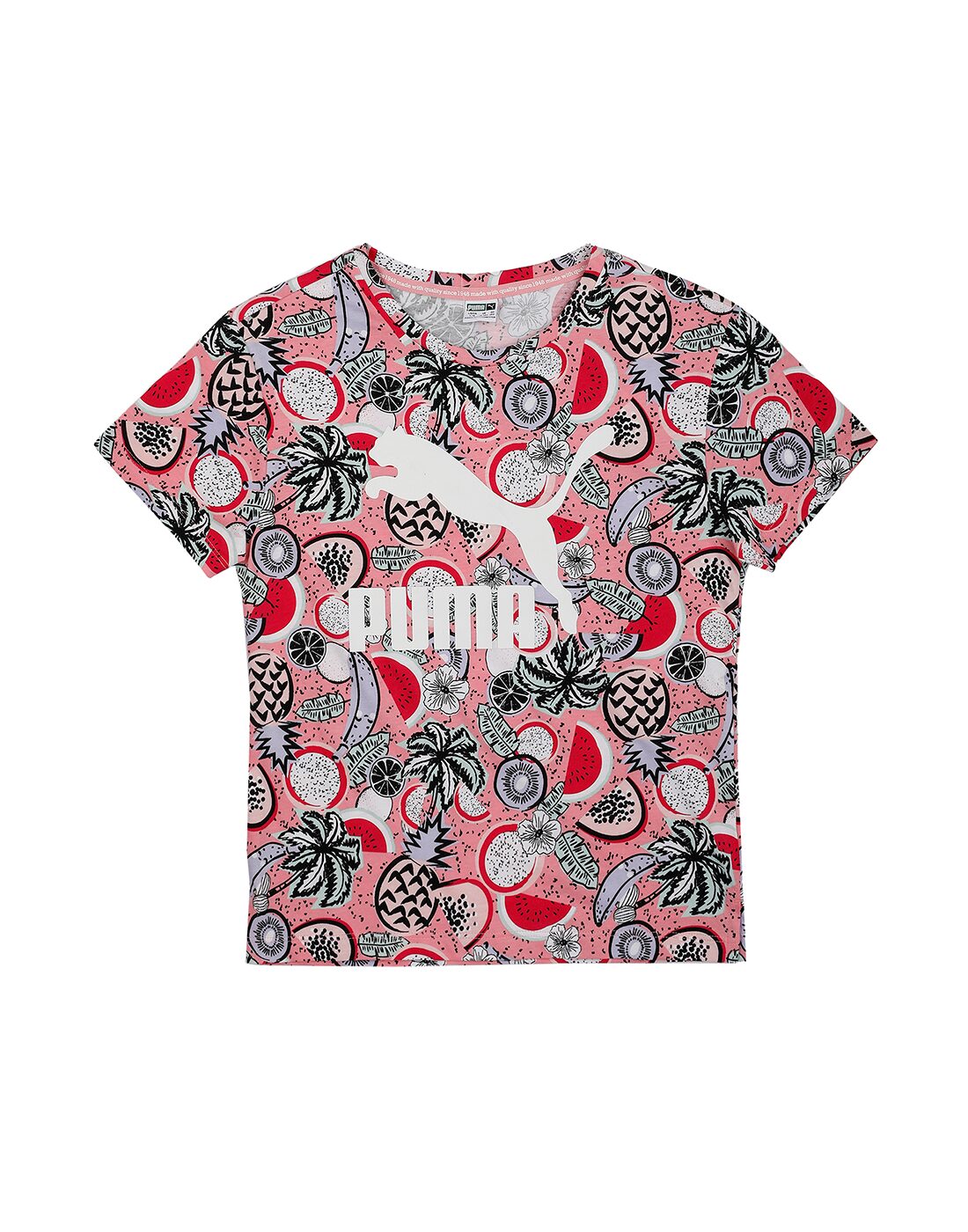 

Puma Girl Cotton Printed T shirt - Pink