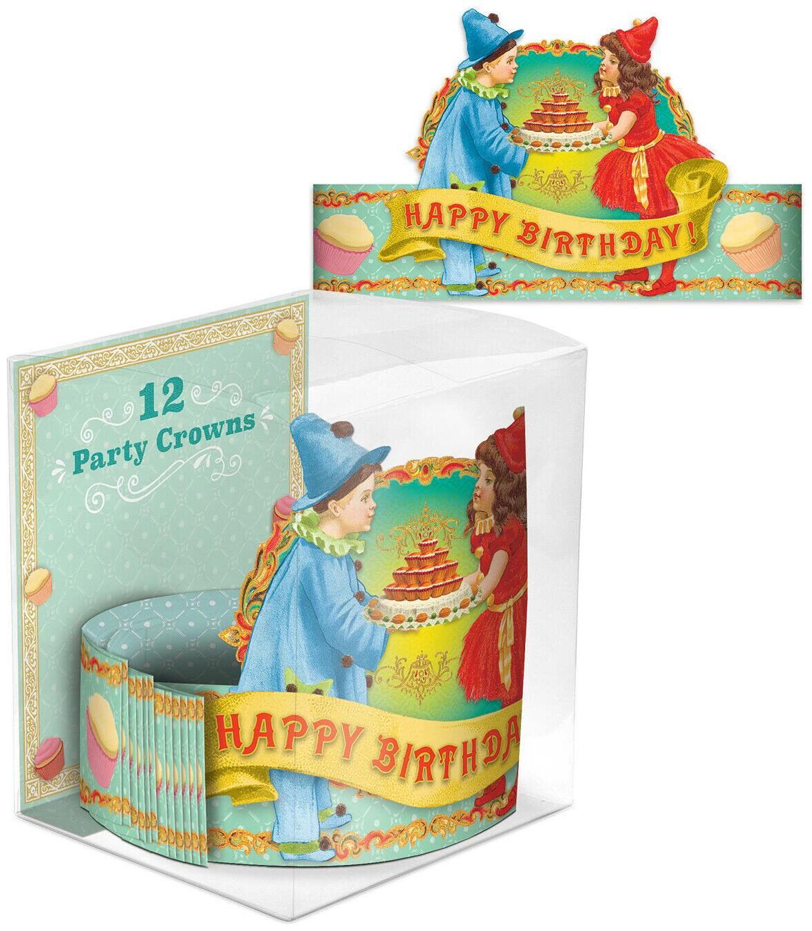 

Punch Studio Birthday Kids Paper Party Crown Hat Headband Choose Design