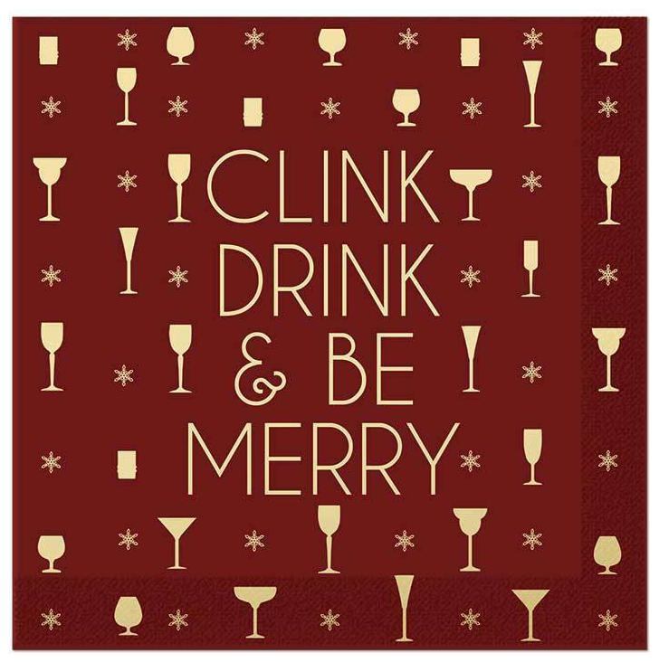 

Punch Studio H8 Molly Rex Christmas Drink-Inspired Beverage Napkins Choose