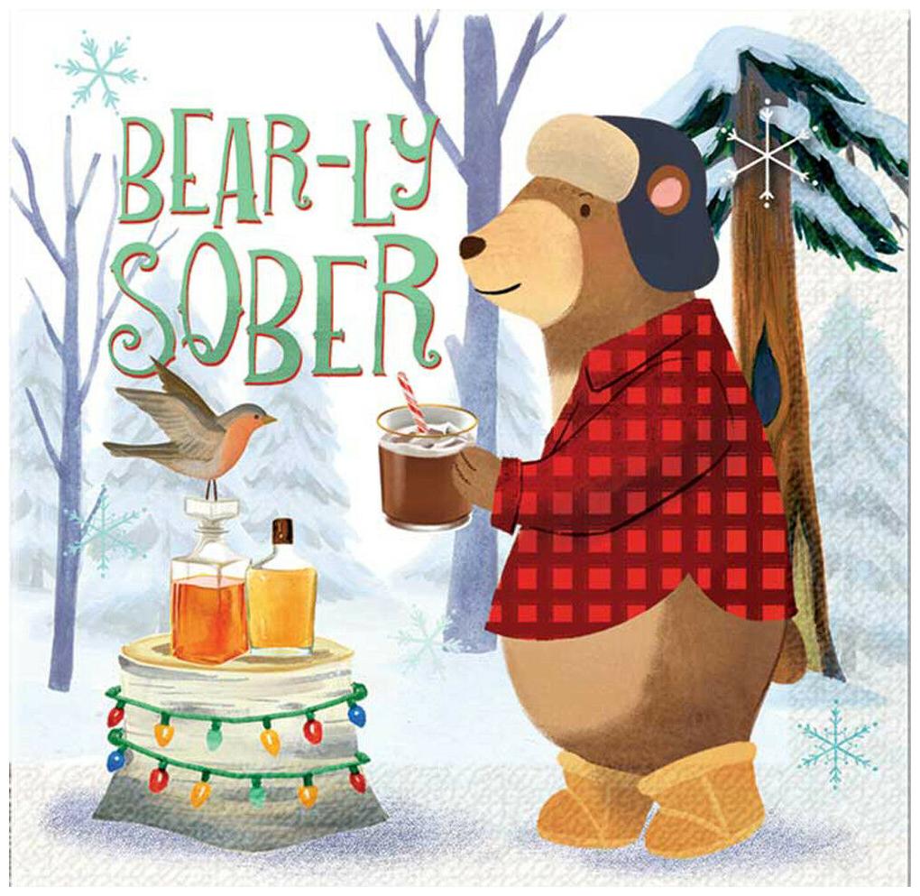 

Punch Studio H8 Molly Rex Christmas Drink-Inspired Beverage Napkins Choose