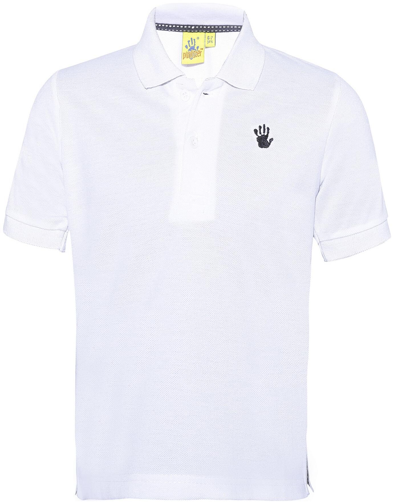 

punkster Boy Cotton Solid T-shirt - White