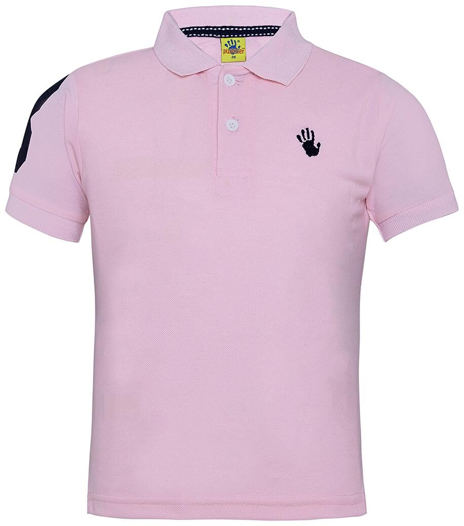 

punkster Boy Cotton Solid T-shirt - Pink