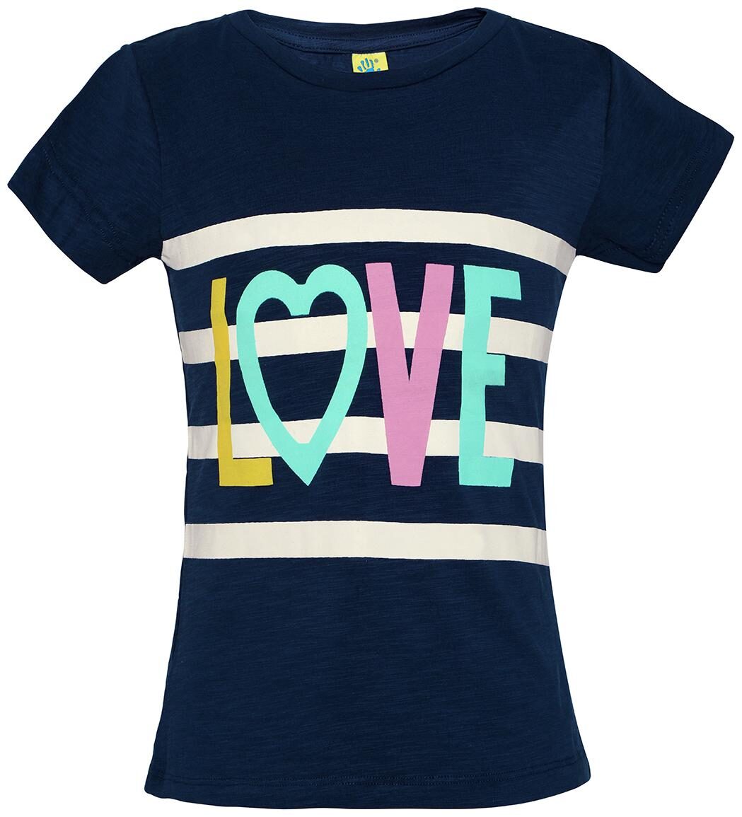 

punkster Girl Cotton Printed T shirt - Blue