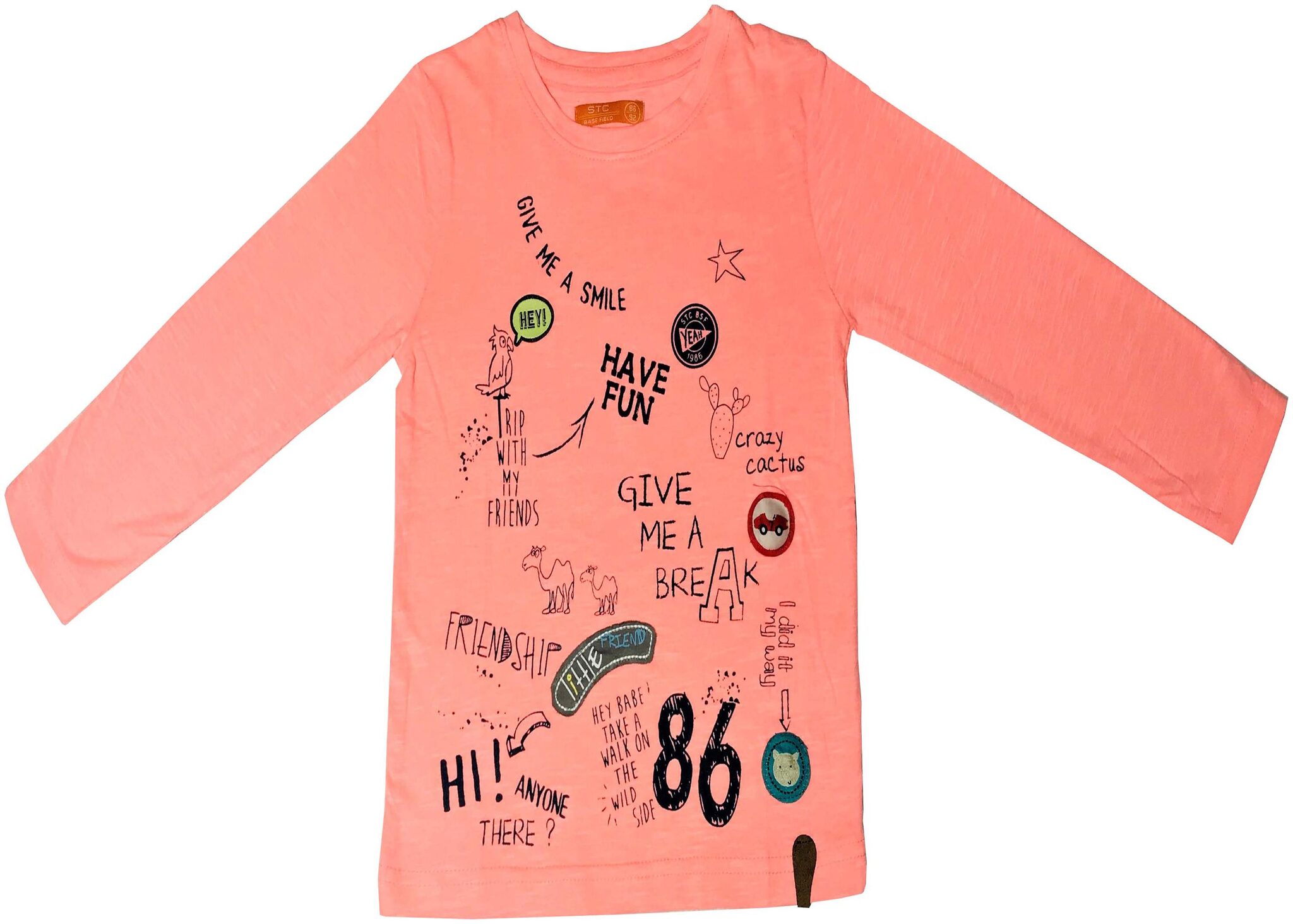 

QAMASH GIRL S LATEST PRINTED COTTON T-SHIRT