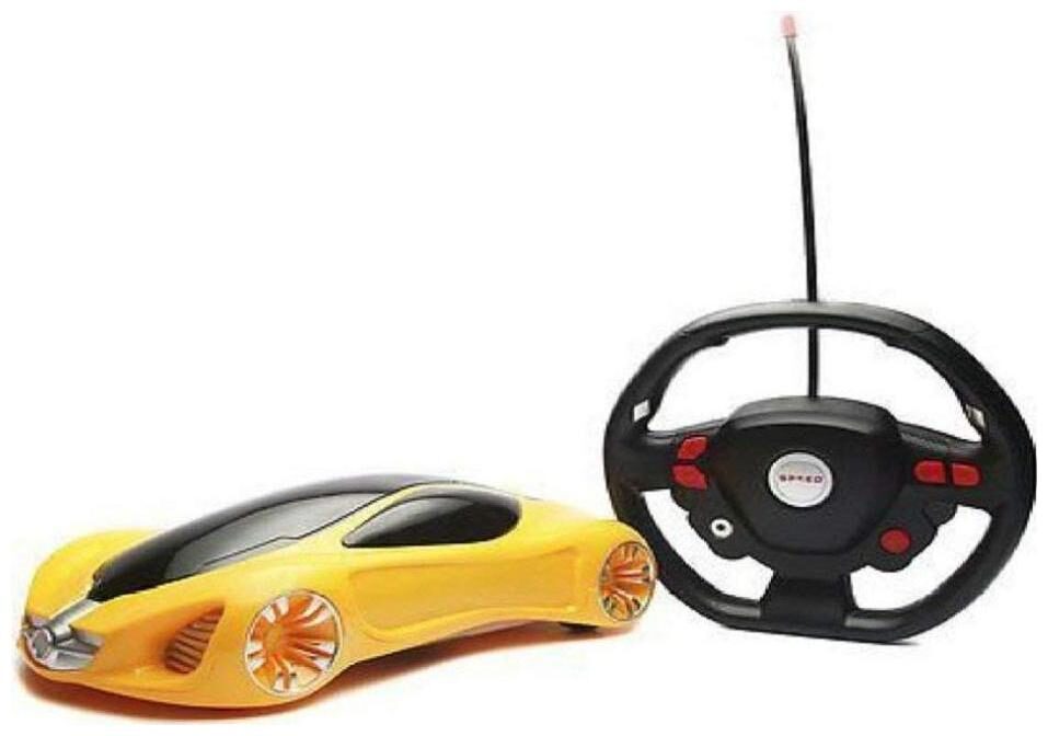 

radhe enterprise Bounce Rollover Stunt Car with RC Steering Wheel Type Remote Control for Kids