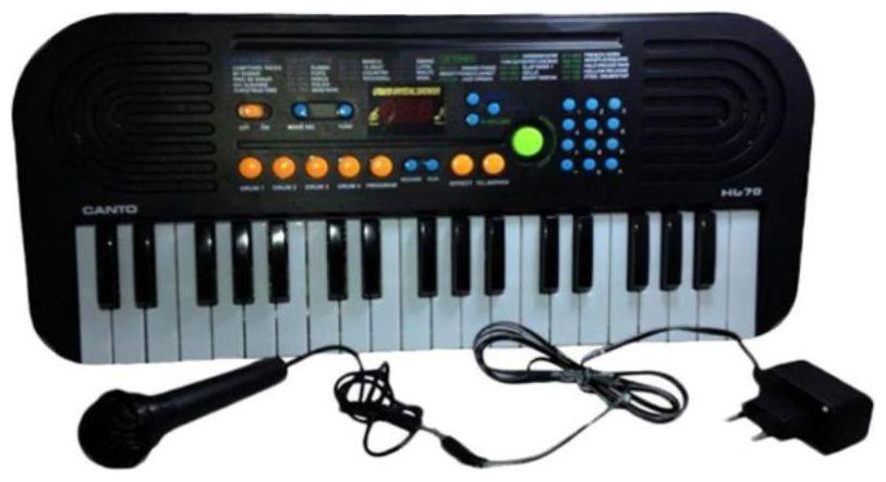 

radhe enterprise Black Plastic Piano With Microphone