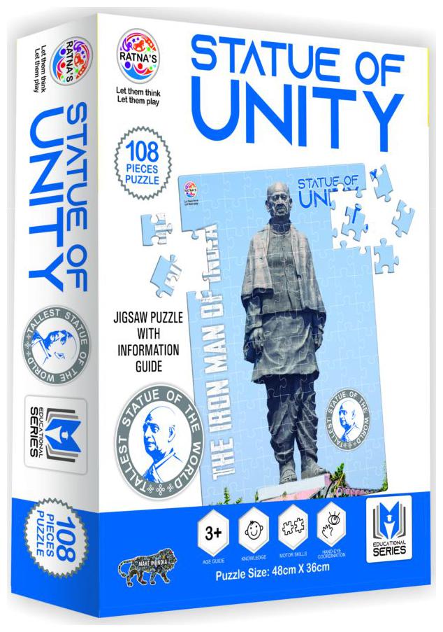 

RATNA S JUMBO JIGSAW STATUE OF UNITY 108PIECES WITH 12 PAGES INFORMATION BOOKLET
