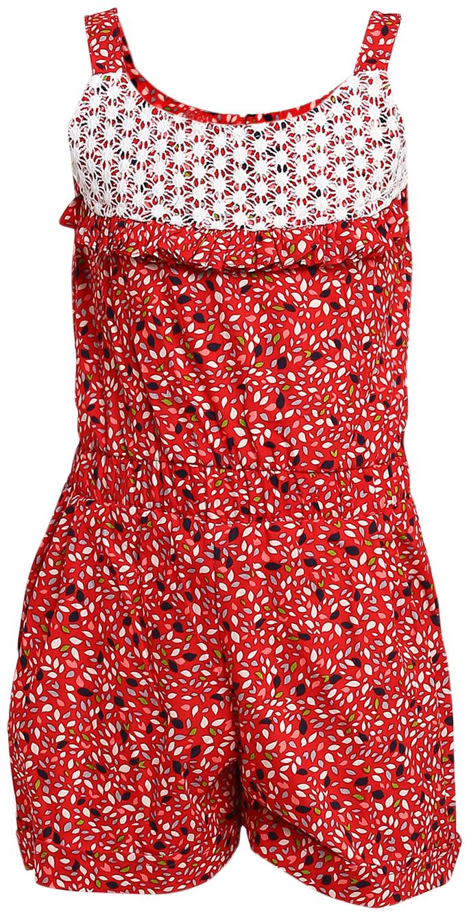 

Aarika Baby girl Cotton Printed Jumpsuit - Red