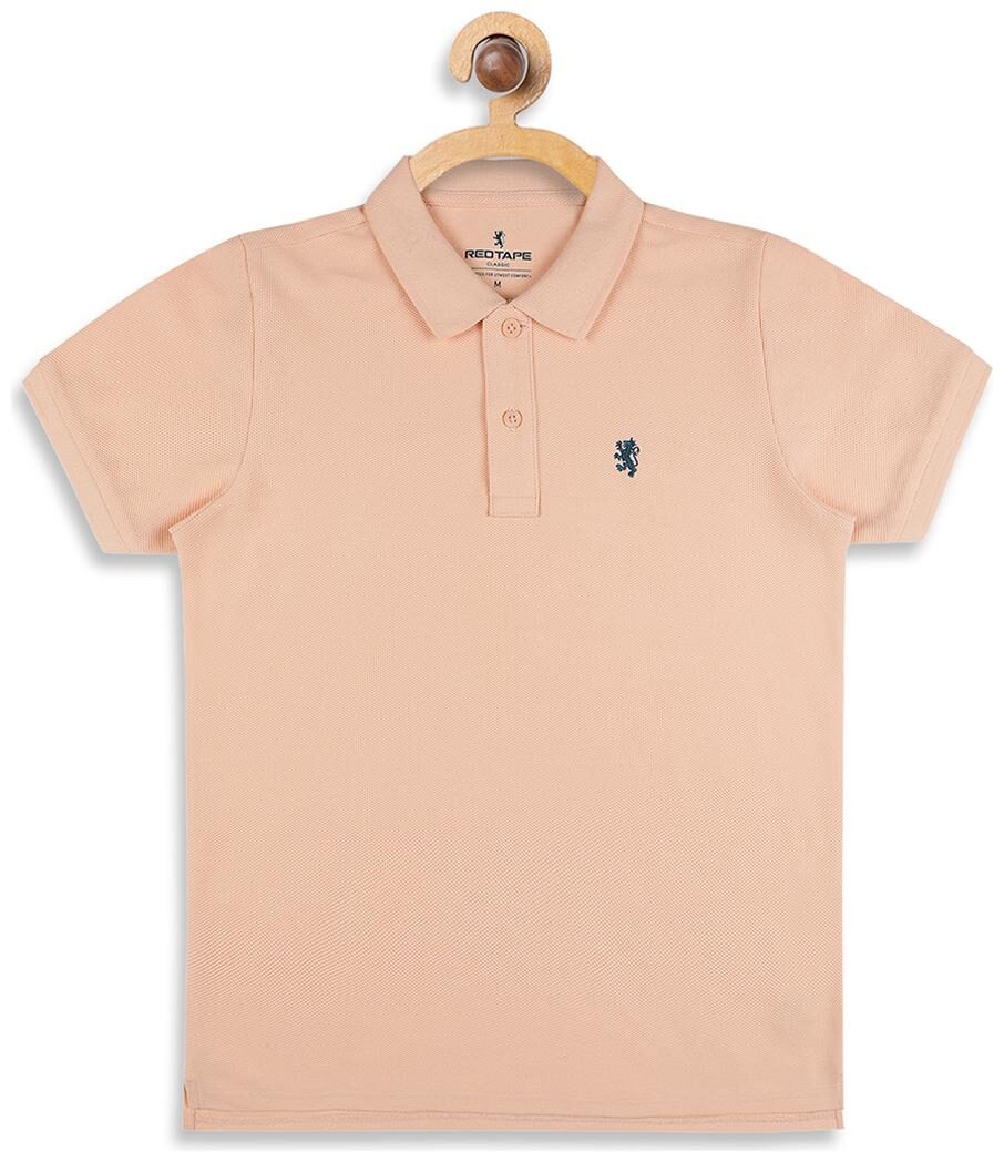 

Red Tape Boy Cotton Solid T-shirt - Orange