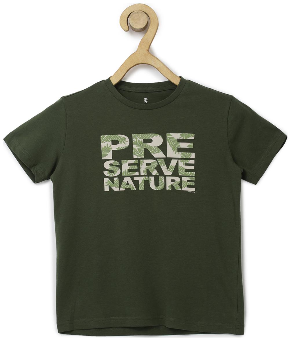 

Red Tape Boy Cotton Printed T-shirt - Green
