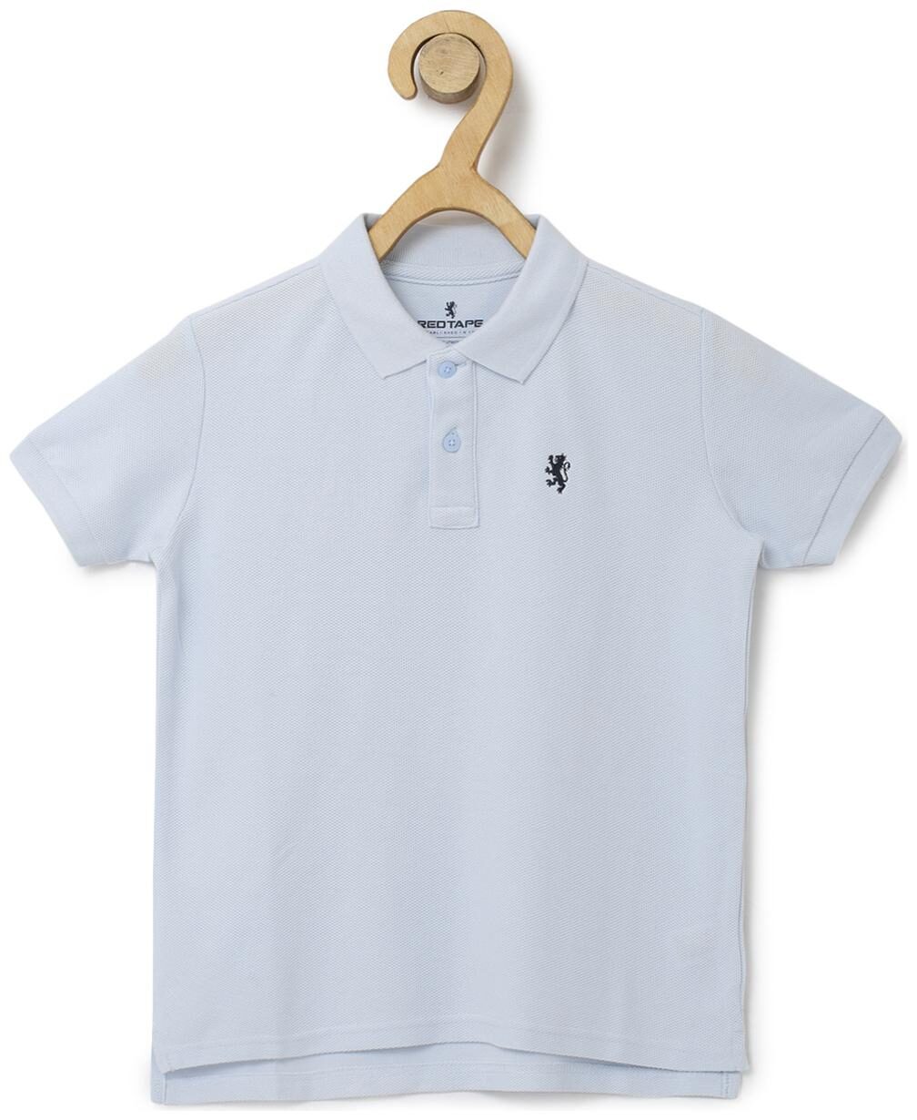 

Red Tape Boy Cotton Solid T-shirt - Blue