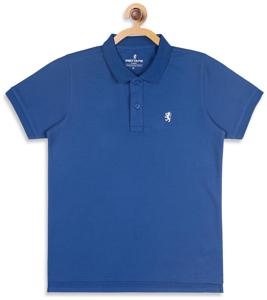 

Red Tape Boy Cotton Solid T-shirt - Blue