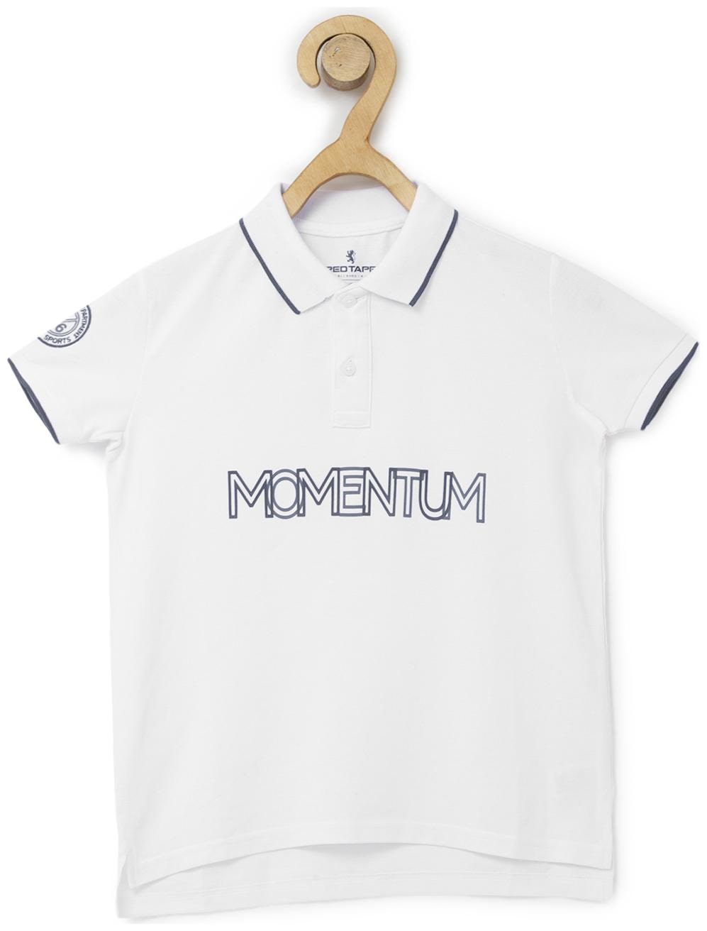 

Red Tape Boy Cotton Printed T-shirt - White