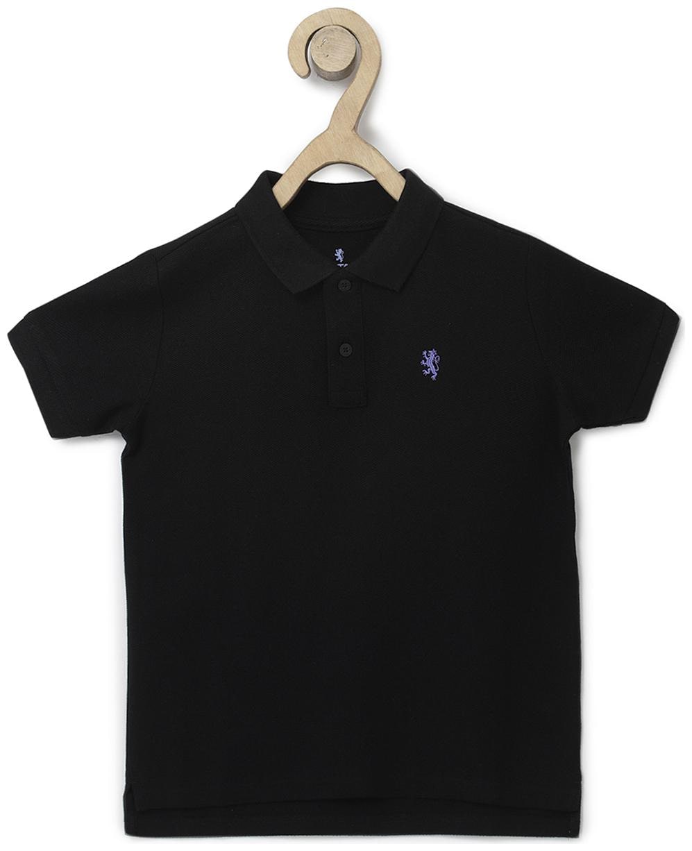 

Red Tape Boy Cotton Solid T-shirt - Black