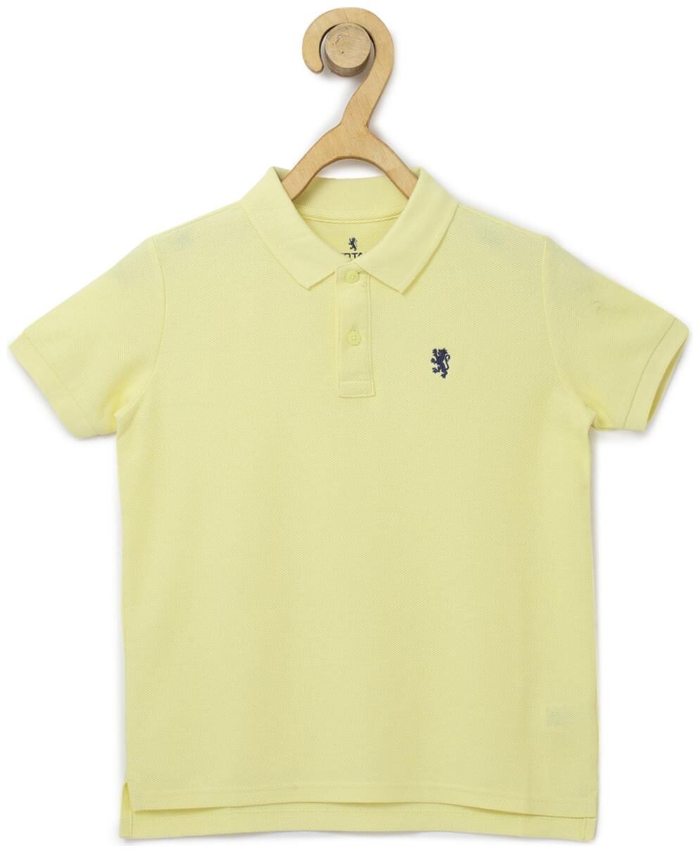 

Red Tape Boy Cotton Solid T-shirt - Yellow