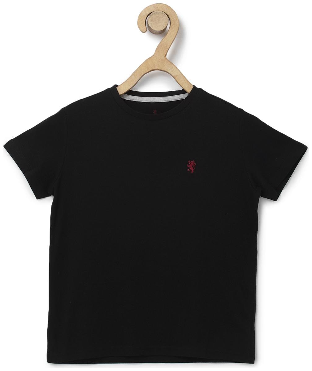 

Red Tape Boy Cotton Solid T-shirt - Black