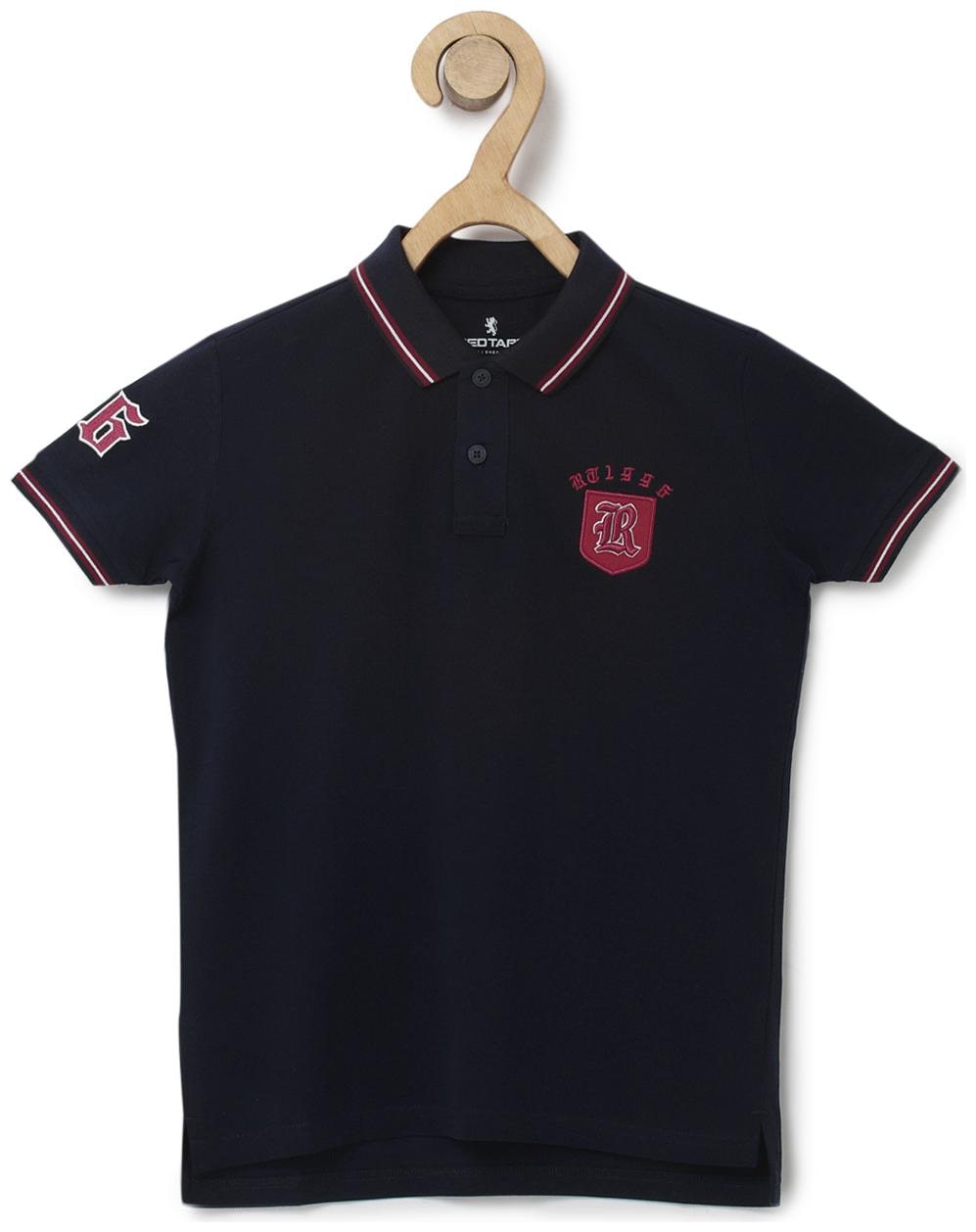 

Red Tape Boy Cotton Solid T-shirt - Blue