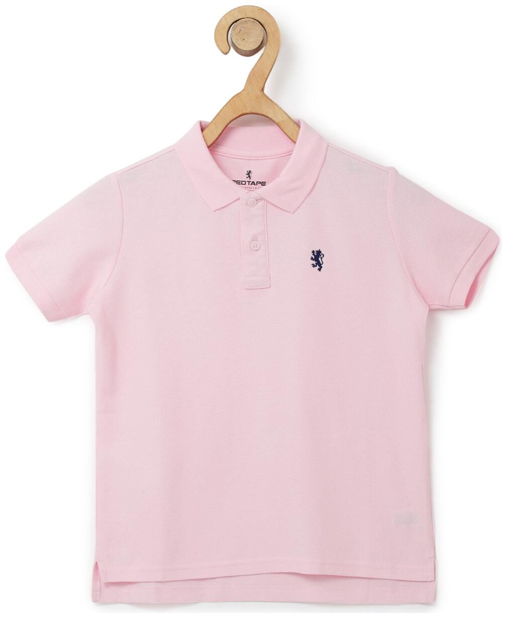 

Red Tape Boy Cotton Solid T-shirt - Pink