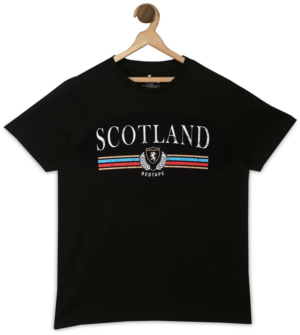 

Red Tape Boy Cotton Printed T-shirt - Black