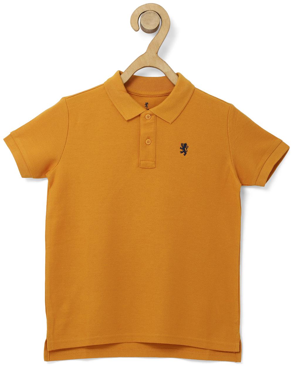 

Red Tape Boy Cotton Solid T-shirt - Yellow