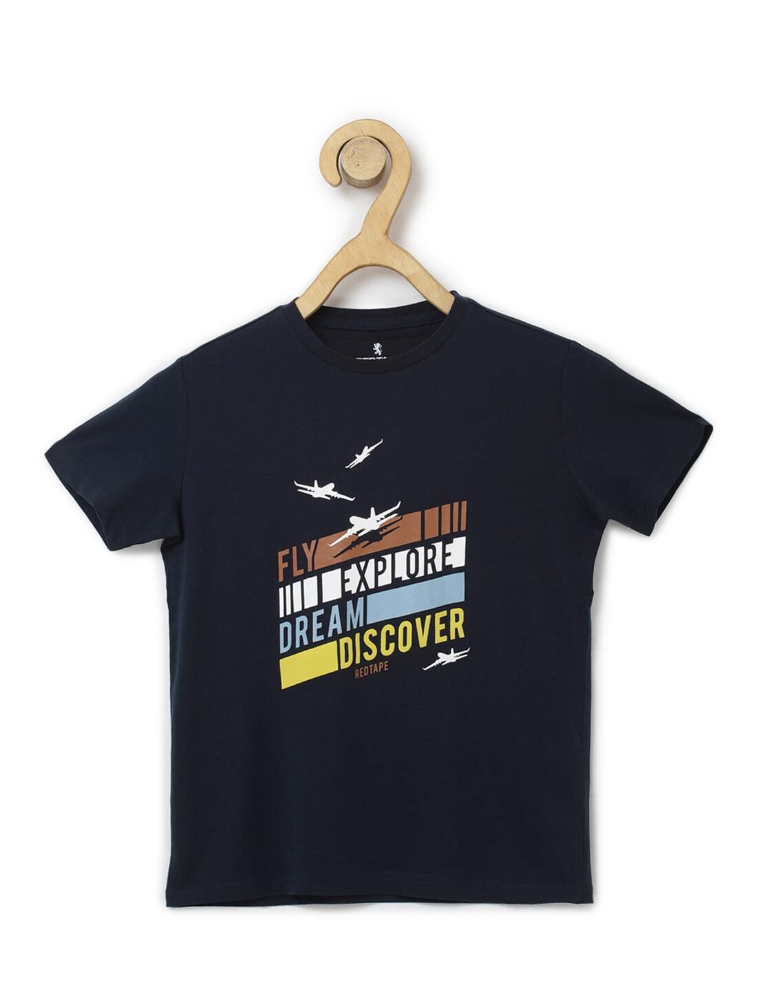 

Red Tape Boy Cotton Printed T-shirt - Blue