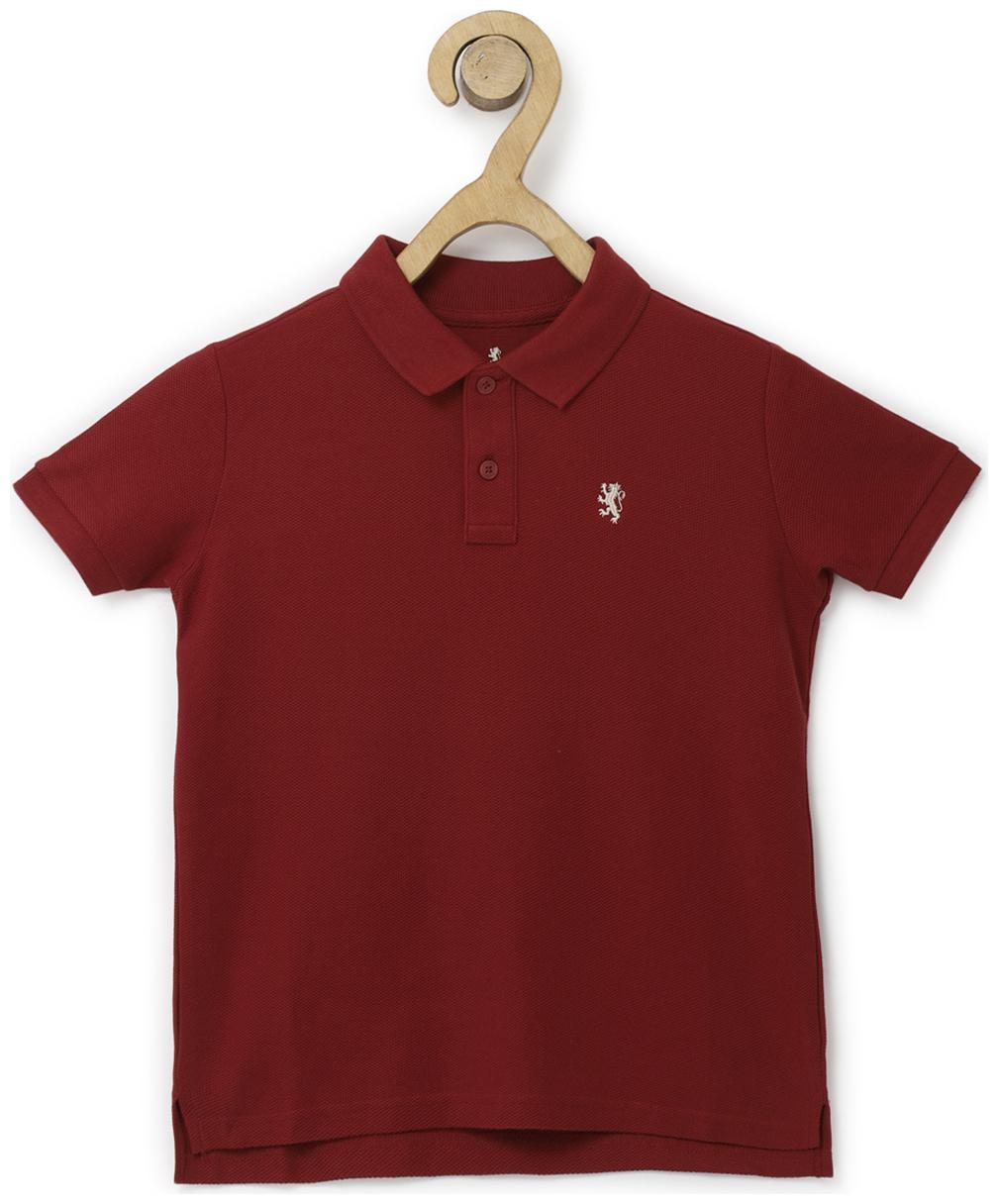 

Red Tape Boy Cotton Solid T-shirt - Red