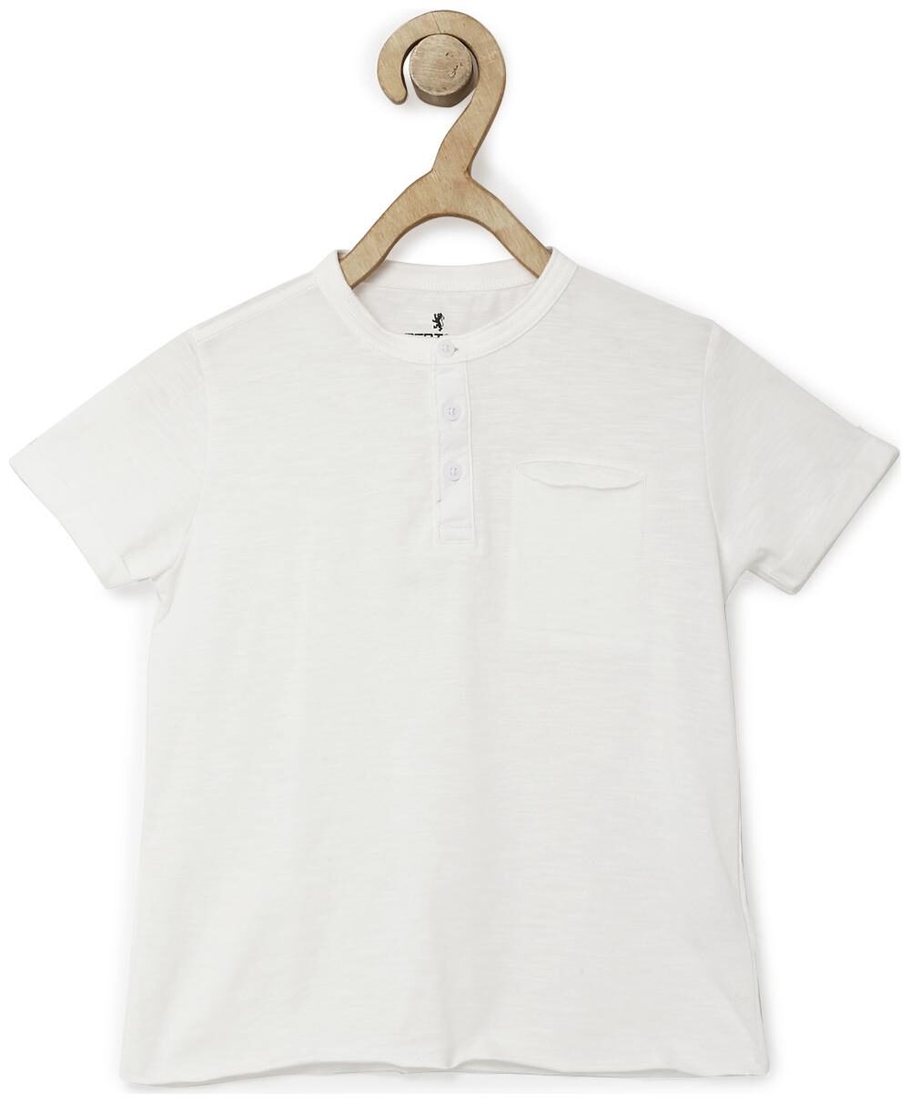 

Red Tape Boy Cotton Solid T-shirt - White