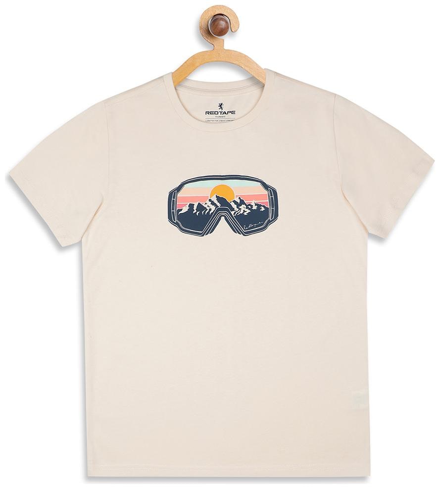 

Red Tape Boy Cotton Printed T-shirt - Beige