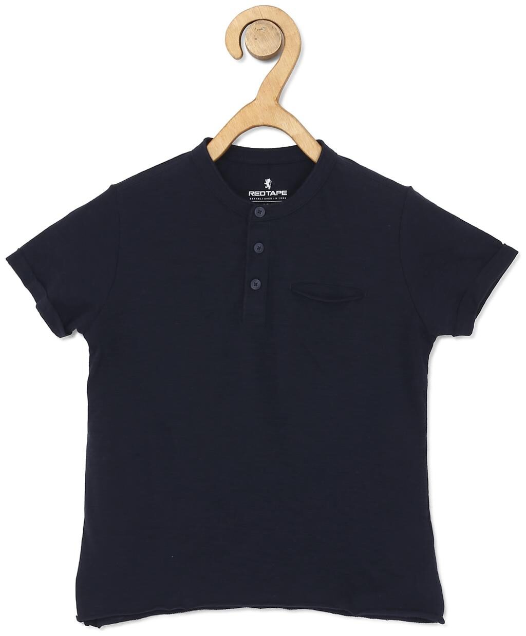 

Red Tape Boy Cotton Solid T-shirt - Blue