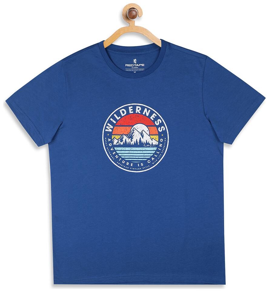 

Red Tape Boy Cotton Printed T-shirt - Blue
