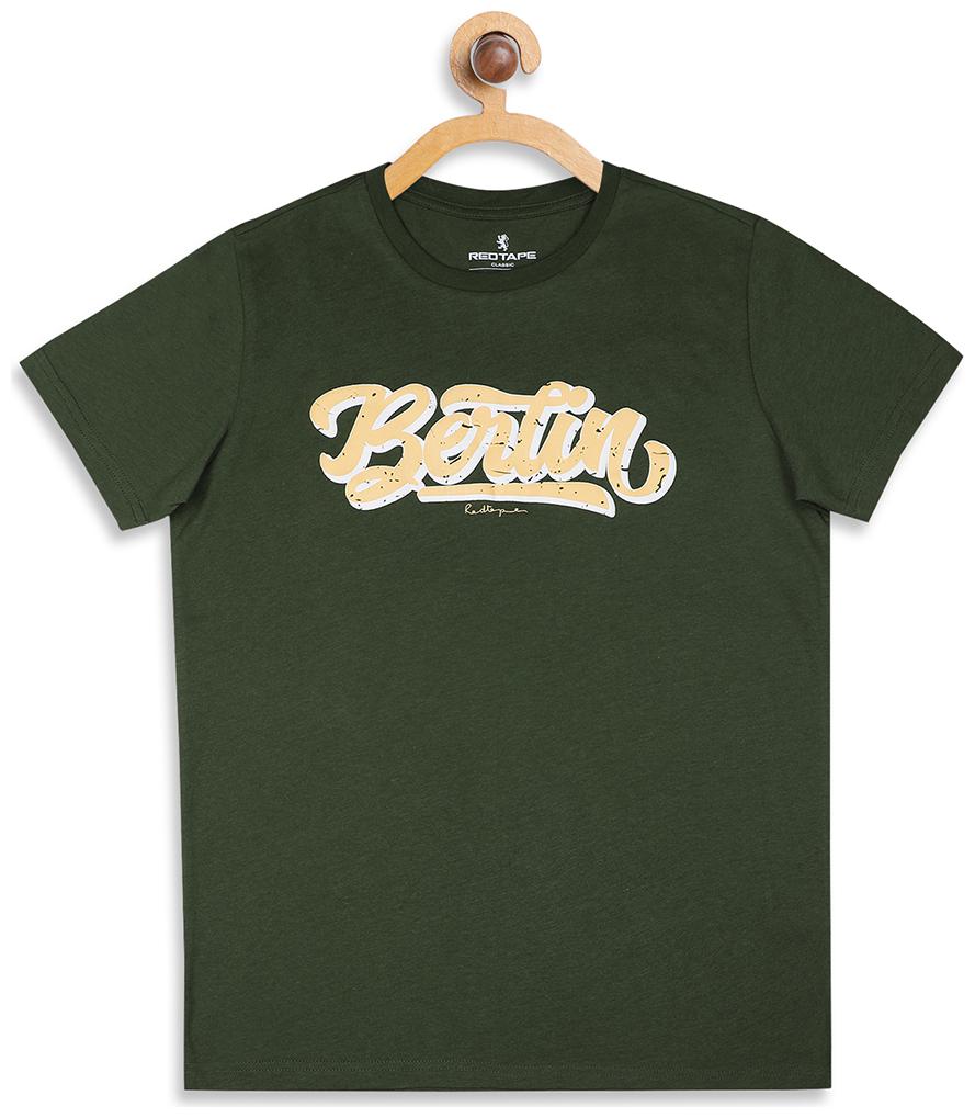 

Red Tape Boy Cotton Printed T-shirt - Green
