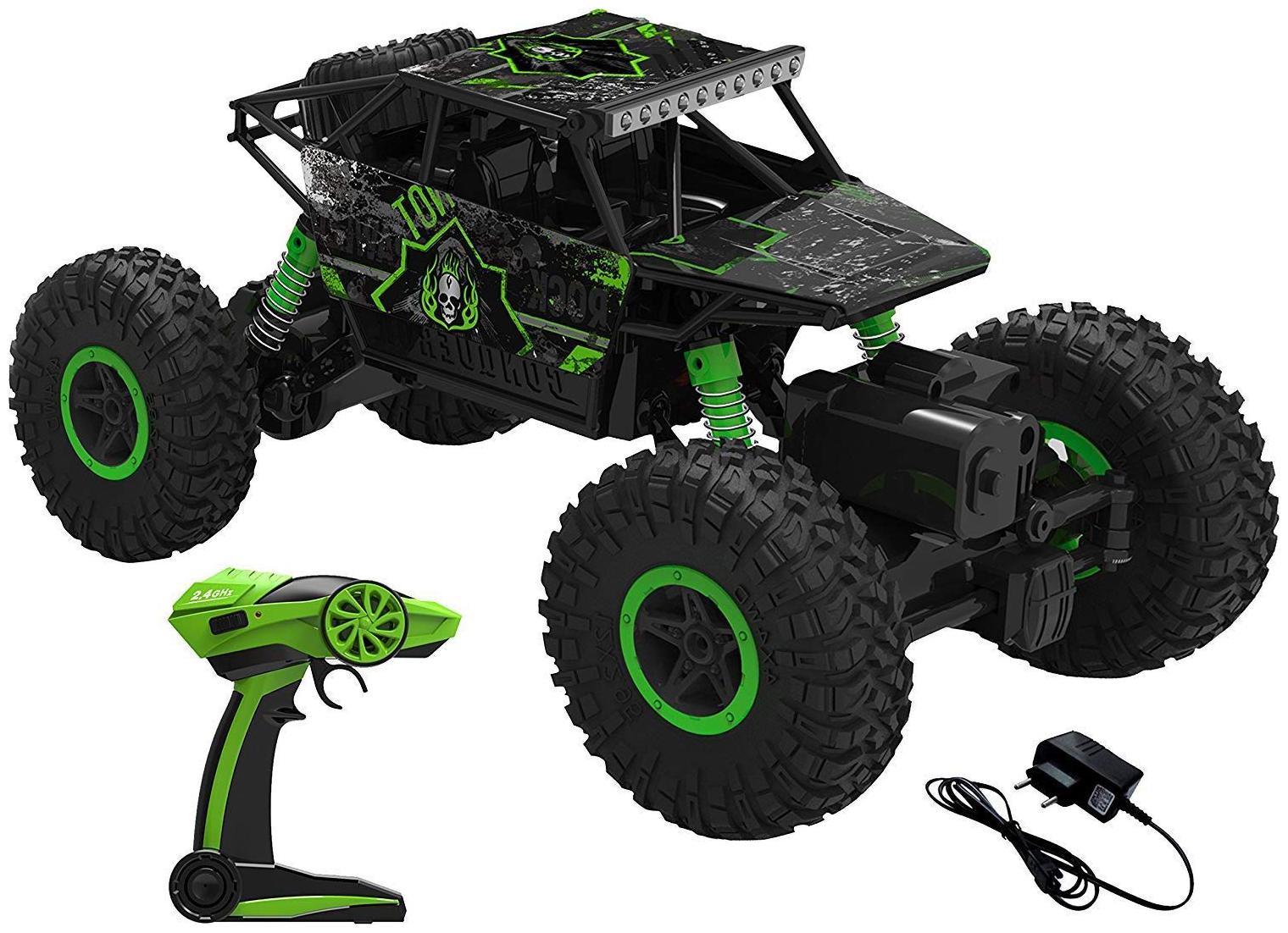 

Remote Controlled Rock Crawler RC Monster Truck 4 Wheel Drive 1 18 Scale 2 4 Ghz GREEN