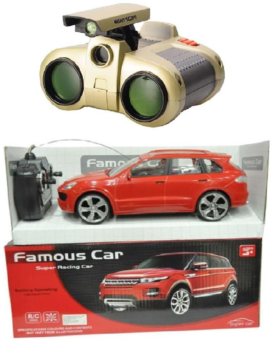 

Remote Control Chargeable Red Famous Car With Binocular