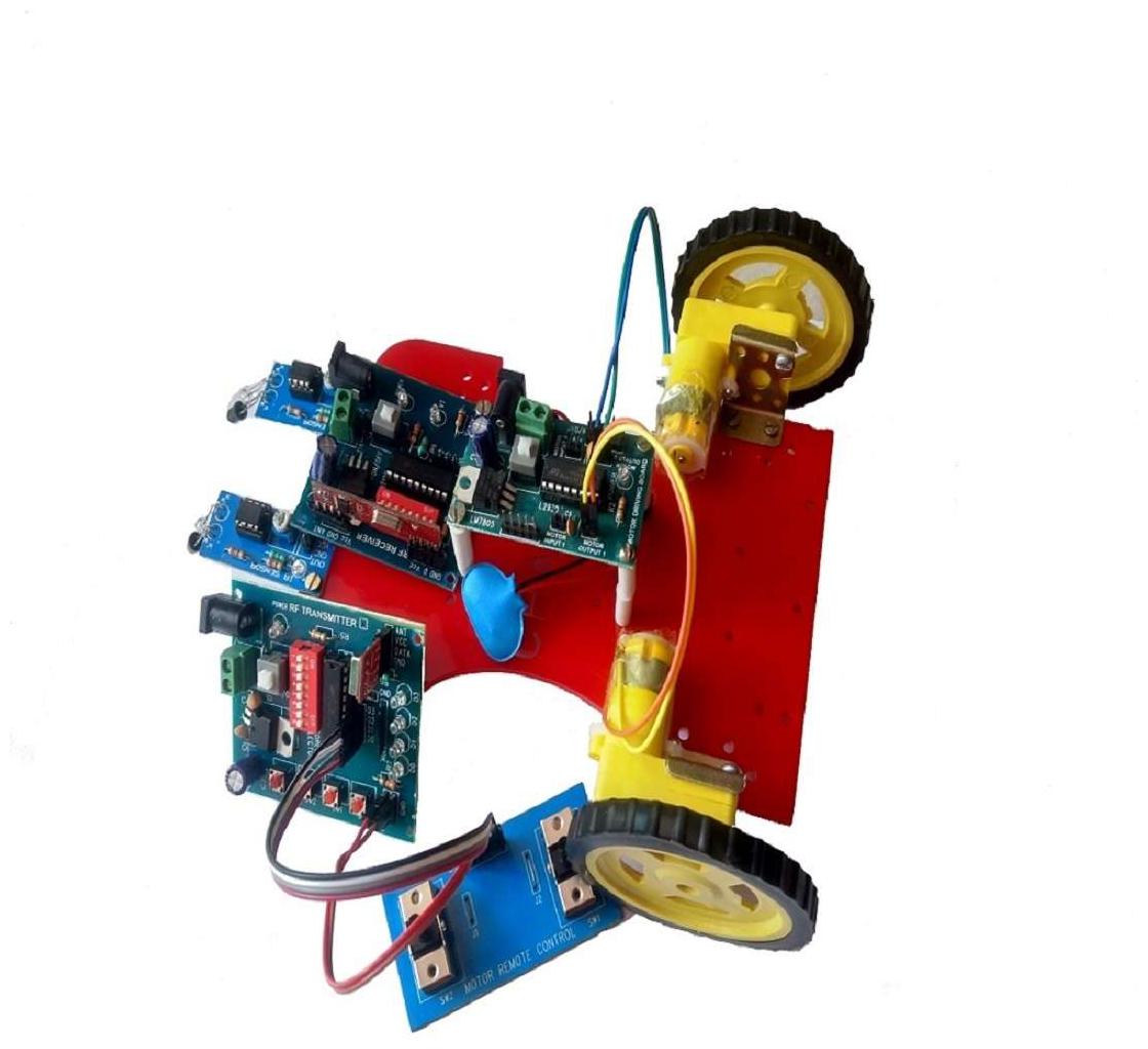 

RF Wireless Joystick Remote Control Non Programmable DIY Robotic Kit (Without Microcontroller)