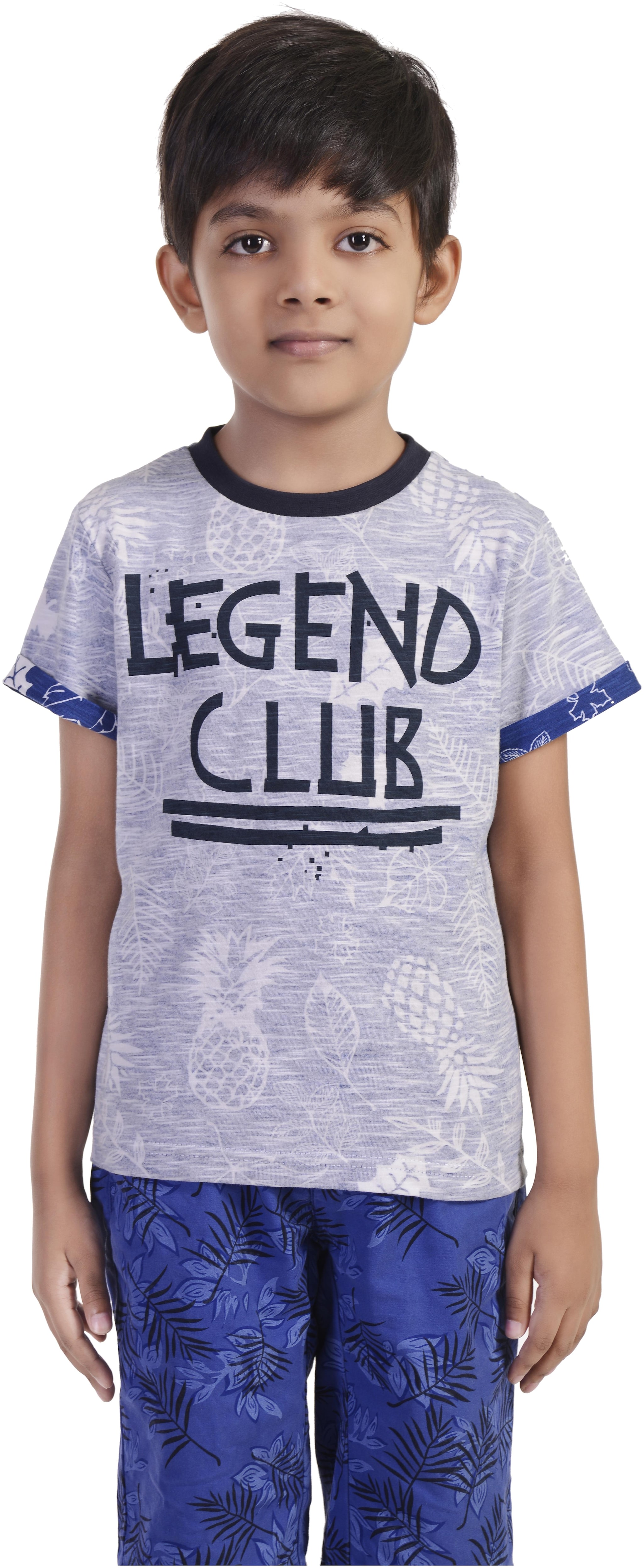 

Rhythm Boy Cotton Printed T-shirt - Grey