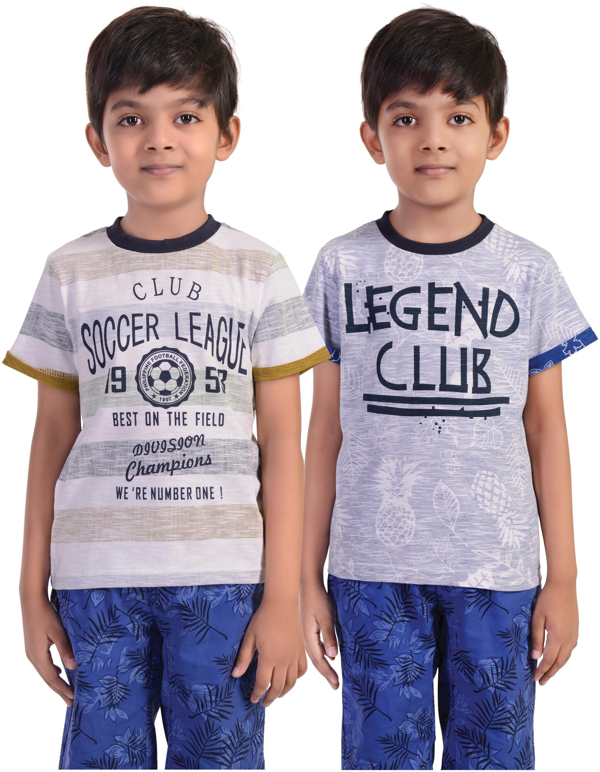 

Rhythm Boy Cotton Striped T-shirt - Multi