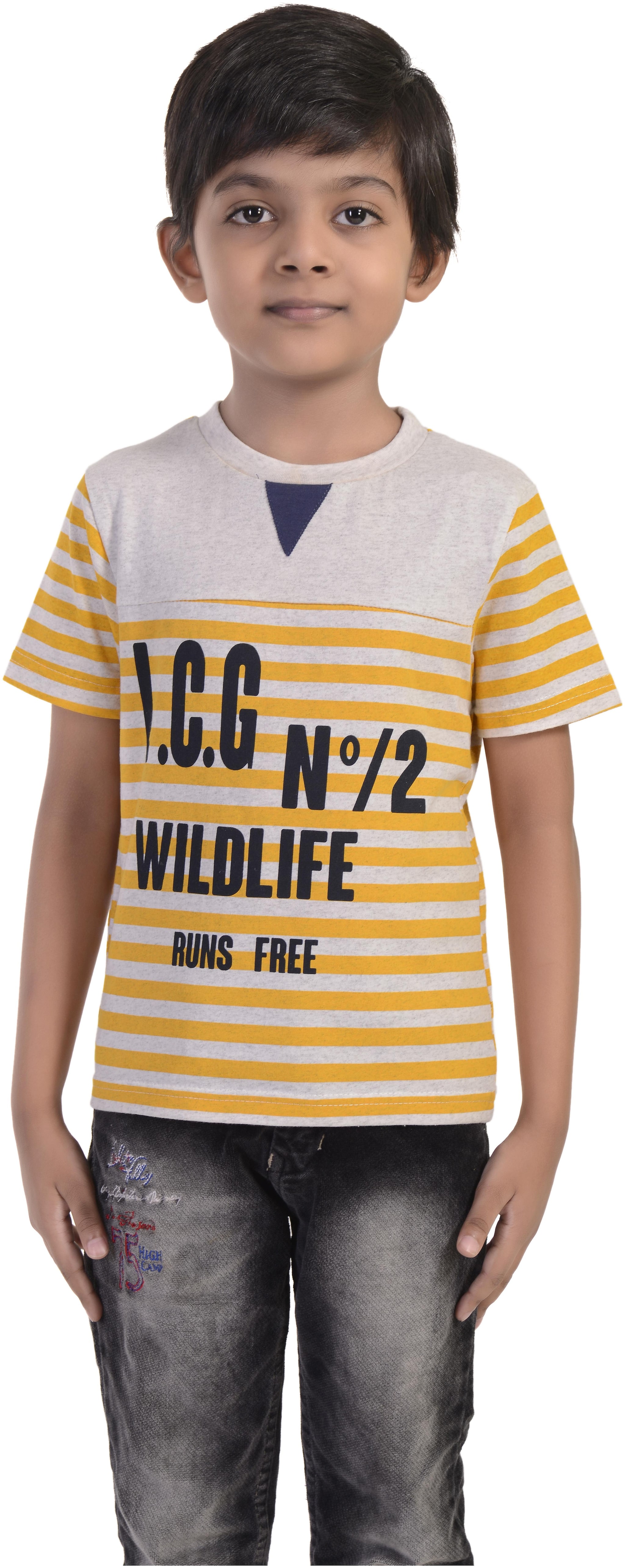 

Rhythm Boy Cotton blend Striped T-shirt - Yellow White