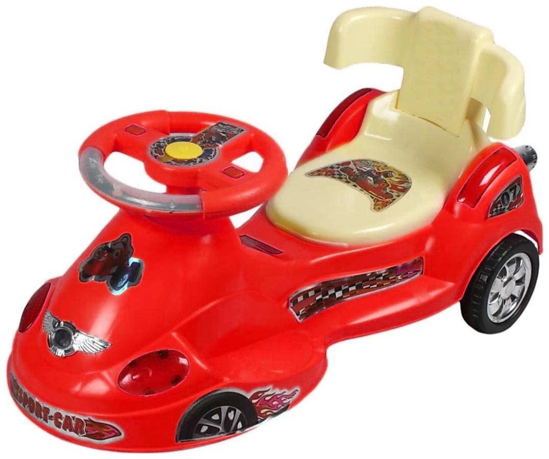 

Baby BMW Car Model Swing Magic Car Ride On for Kids Of Above 2 Years With Free Wheels Music Light Back Rest Strongest And Smoothest PVC Wheels ABEC Bearing Fun for Boys and Girls - Red