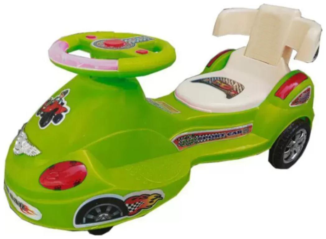 

Baby BMW Car Model Swing Magic Car Ride On for Kids Of Above 2 Years With Free Wheels Music Light Back Rest Strongest And Smoothest PVC Wheels ABEC Bearing Fun for Boys and Girls - Green