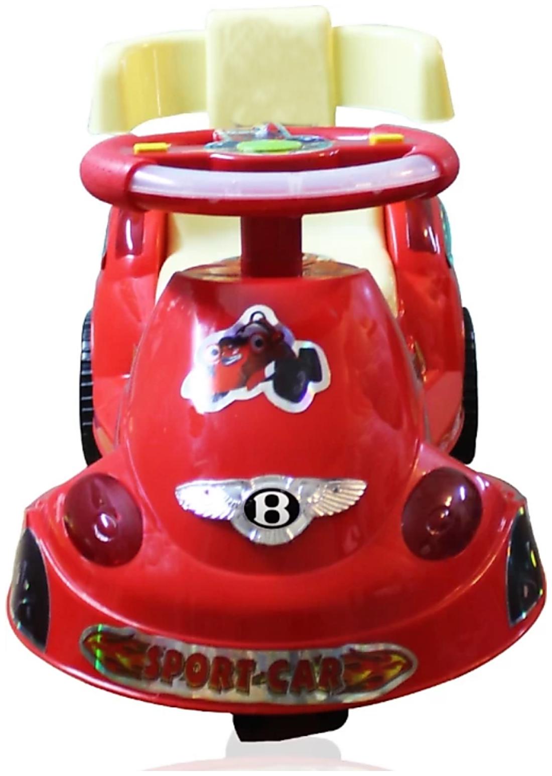 

Baby BMW Car Model Swing Magic Car Ride On for Kids Of Above 2 Years With Free Wheels Music Light Back Rest Strongest And Smoothest PVC Wheels ABEC Bearing Fun for Boys and Girls - Red