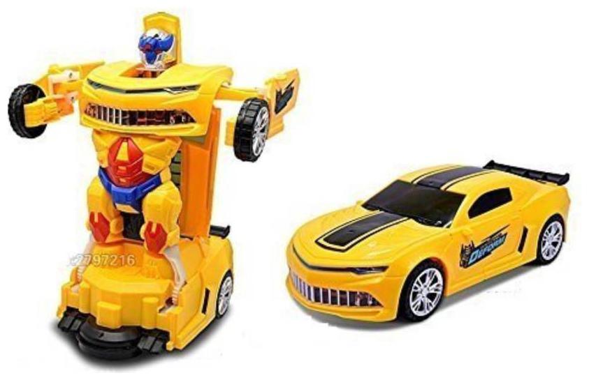 

Robot To Car Converting Transformer Toy For Kids By Signomark - (Yellow)