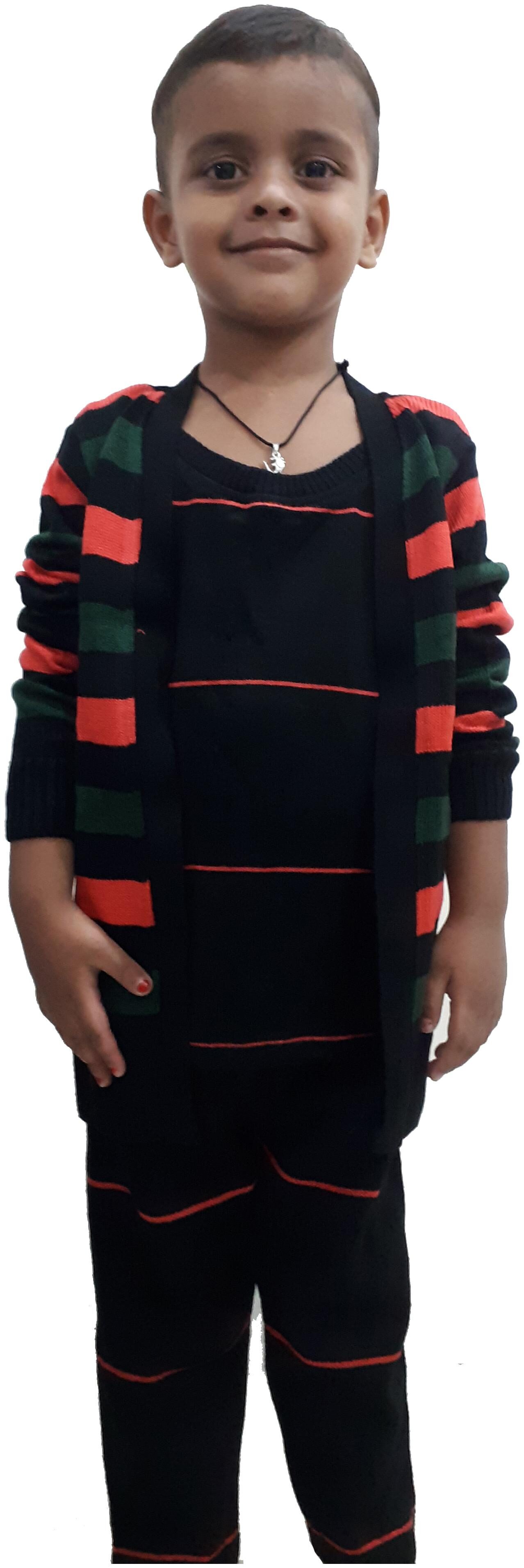 

RRC Acrylic Striped Top Bottom Set - Multi