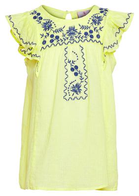 

Oxolloxo Girl Cotton Solid Top - Yellow